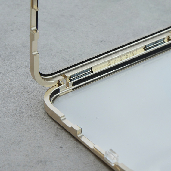 Magnetic Dual Glass MagSafe tok iPhone 11, arany