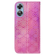 Pattintható tok a Oppo A17, Wallet mandala, rózsaszín