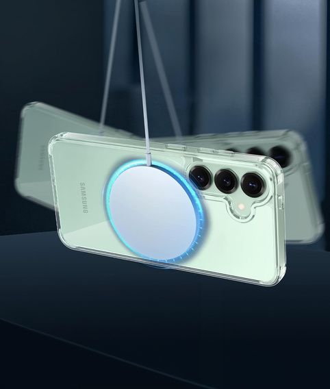 Tok a Samsung Galaxy S25+ Plus, Fusion Hybrid, MagSafe-hoz, átlátszó + üveg a képernyőhöz