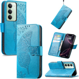 Pántos tok Xiaomi Redmi 15 5G / 4G, pillangó, kék