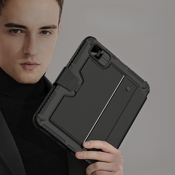 Tok + billentyűzet iPad 10.9 2022, NILLKIN Bumper Pen Slot, fekete