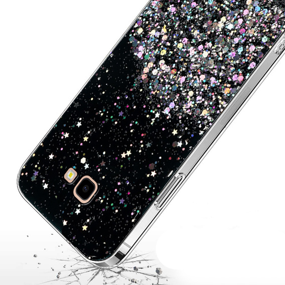 Telefontok a Samsung Galaxy J4 Plus, Glittery, fekete
