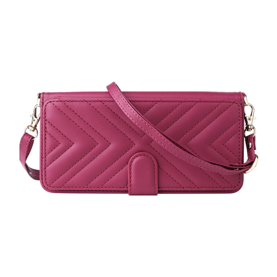 Tok patenttal a Xiaomi Poco F7 Pro / F7 Ultra-hez, Crossbody Leather Wallet, bordó
