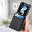 Tok Samsung Galaxy Z Flip7 FE / Z Flip6, Card Slot Ring Case, fekete