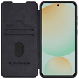 NILLKIN flip tok Samsung Galaxy S24 FE, CamShield Qin Pro, bőr, fekete