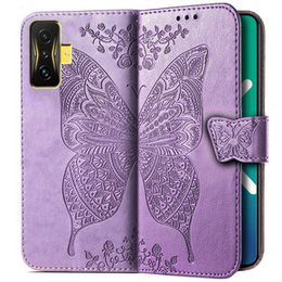 Pattintható tok a Xiaomi Poco F4 GT, Butterfly, lila