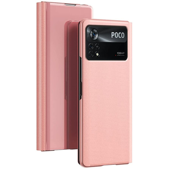 Telefontok a Xiaomi Poco X4 Pro 5G, Clear View, rózsaszín rose gold