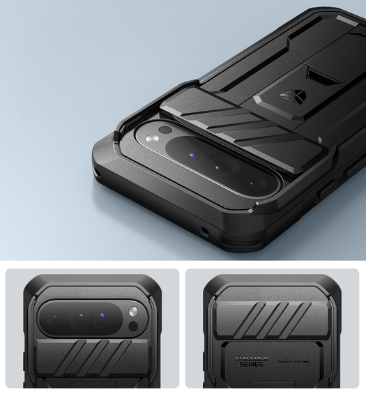 Páncélozott tok a Google Pixel 9 Pro, Dexnor Full Body (Two Frames), fekete