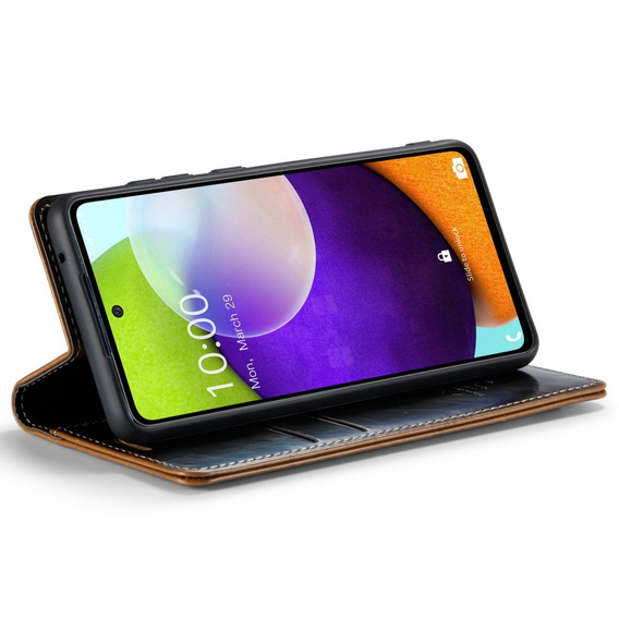 CASEME flip tok Samsung Galaxy A52/A52s, Waxy Textured, kávé