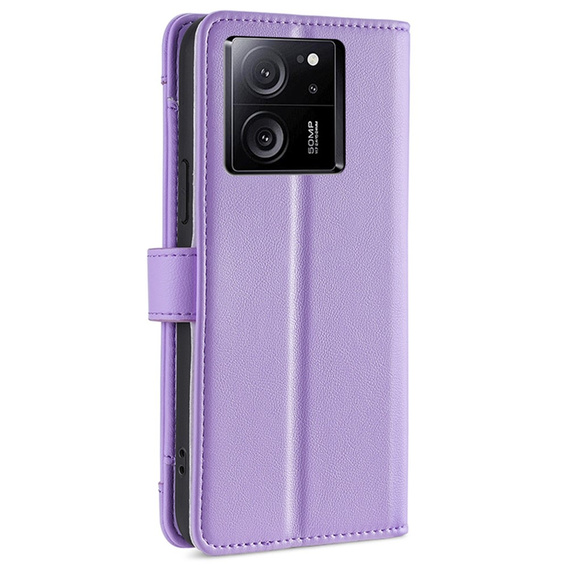 Pattintható tok a Xiaomi 13T / 13T Pro / Redmi K60 Ultra, Wallet Zipper Pocket, lila