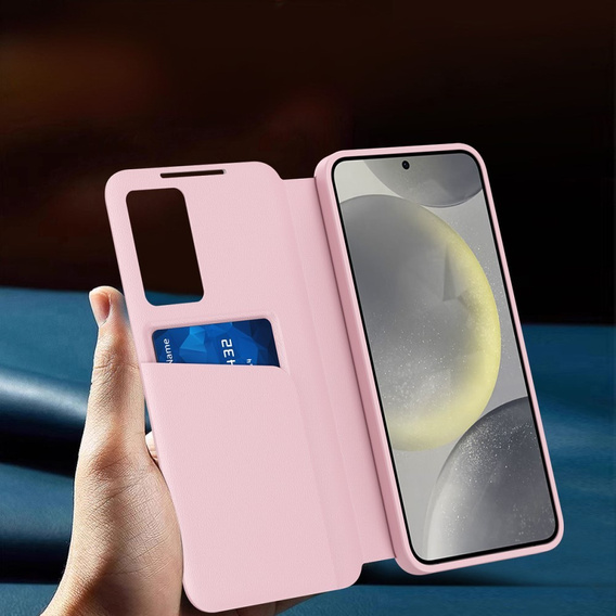 Flip tok Samsung Galaxy A55 5G, Smart View Wallet, rózsaszín