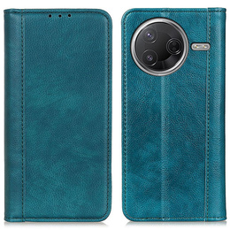 Pattintható tok Xiaomi Poco F7 Pro / F7 Ultra, Split Leather, zöld