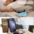 CASEME flip tok Samsung Galaxy Z Fold6 5G, Litchi Wallet, barna