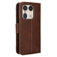 Pattintható tok a Motorola Edge 50 Ultra, Card Slot, barna