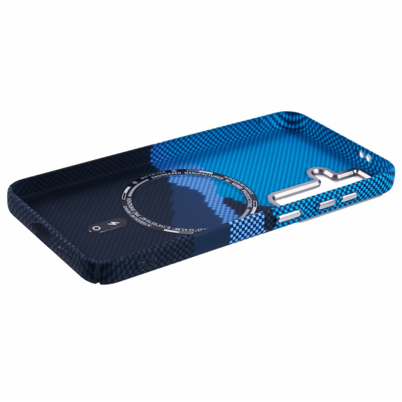 Tok Samsung S25+ Plus, Carbon Fiber MagSafe, kék / tengerészkék