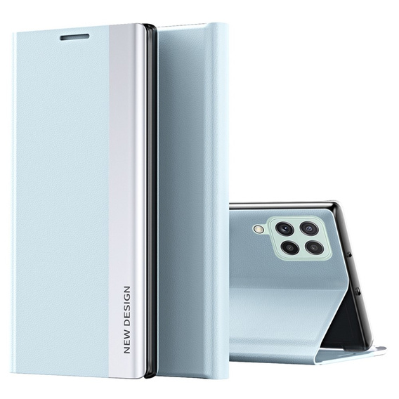 Pattintható tok a Samsung Galaxy M53 5G, Side Magnetic, világoskék