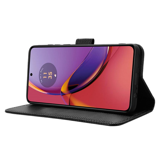 Flip tok Motorola Moto G84 5G-hez, Smart Magnet, fekete