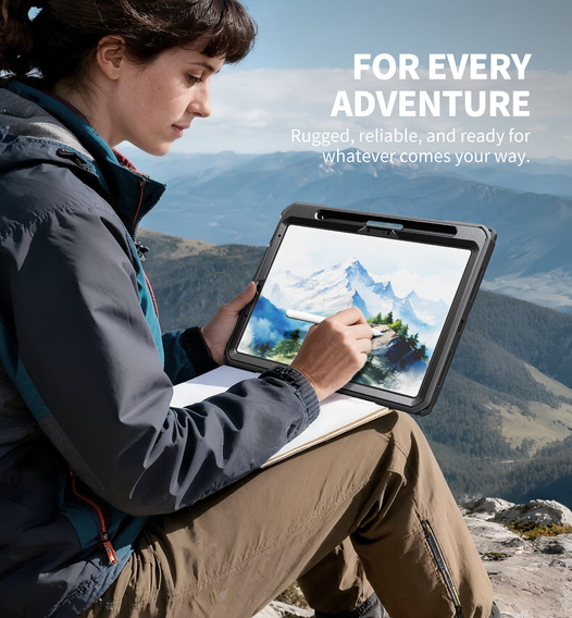 Dexnor 360° tok pánttal és tolltartóval iPad Air 11" 2025/2024 (7./6. generáció) készülékekhez