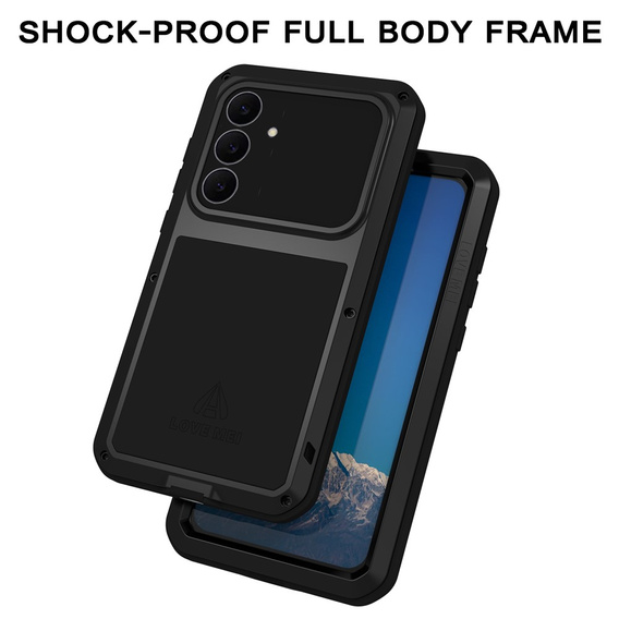 Páncélozott tok edzett üveggel Samsung Galaxy S25 FE készülékhez