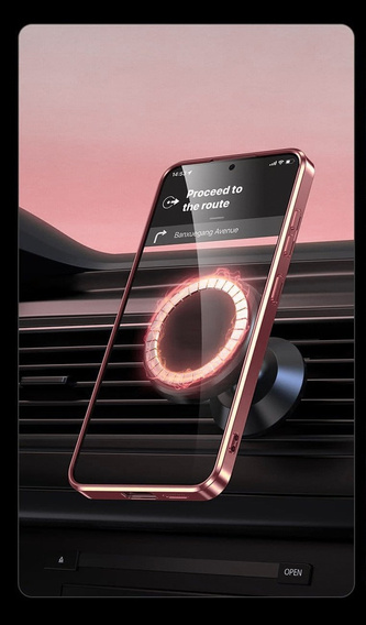 Tok Samsung Galaxy A56-hoz, Electro MagSafe, rózsaszín rose gold + üveg a képernyőhöz