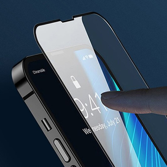 3D edzett üveg iPhone 14 Plus készülékhez, fekete