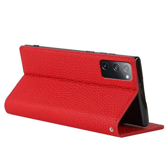 Bőr tok a Samsung Galaxy S20 FE, ERBORD Grain Leather, piros