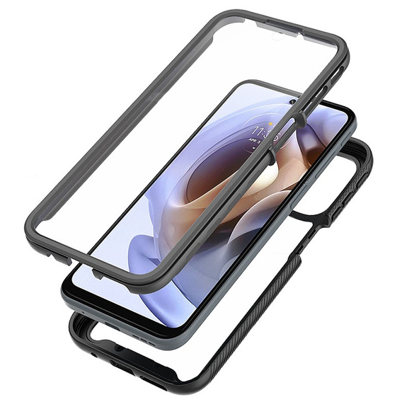 Tok Motorola Moto G51 5G készülékhez, Shockproof, fóliával, kék