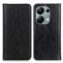 Telefontok a Xiaomi Redmi Note 13 Pro 4G / Xiaomi Redmi Note 14S / Xiaomi Poco M6 Pro 4G, Wallet Litchi Leather, fekete