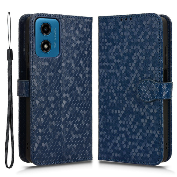 Flap tok Motorola Moto G24 / G24 Power / G04, Wallet Rhombus, kék