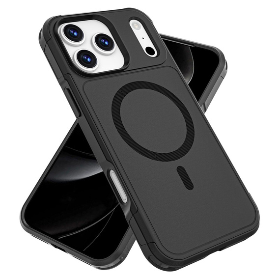 MagForce tok iPhone 17 Pro Max készülékhez, MagSafe-hoz, páncélozott, fekete