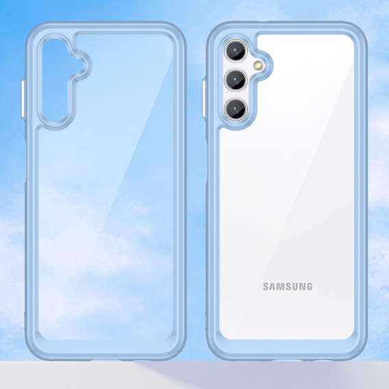 Telefontok a Samsung Galaxy A14 4G/5G, Fusion Hybrid, átlátszó / kék