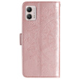 Pattintható tok a Motorola Moto G53 5G, Mandala Flower, rózsaszín rose gold