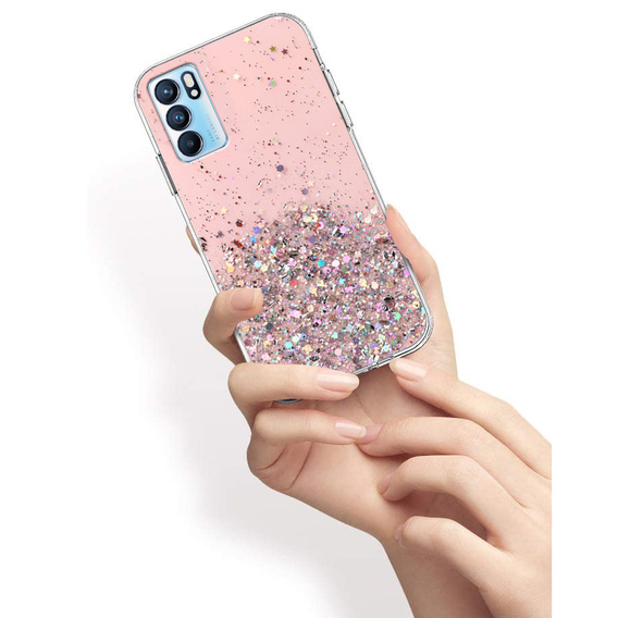Telefontok a OPPO Reno6 5G, Glittery, rózsaszín