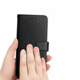Pattintható tok a Samsung Galaxy A35 5G, Split Leather Wallet, fekete
