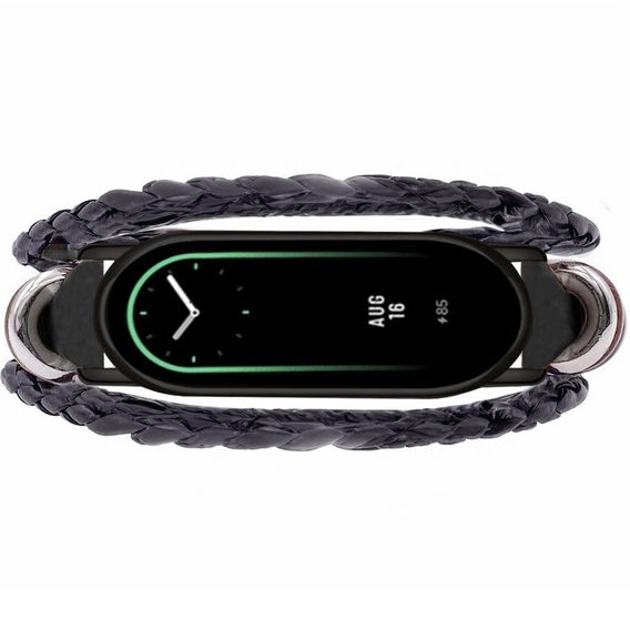 Bőrszíj a Xiaomi Smart Band 10 / 9 / 8-hez, fekete