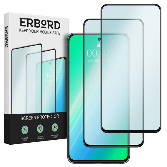 2x edzett üveg a Xiaomi 13T/13T Pro, ERBORD 3D teljes képernyő