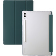 Tok Samsung Galaxy Tab S9 Ultra, Smartcase Hybrid, tolltartó résszel, sötétzöld
