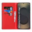 Pattintható tok a Samsung Galaxy S25 Edge, Litchi Skin Grain, fekete
