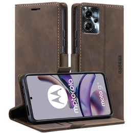 Telefontok a Motorola Moto G13/ G23 4G, ERBORD Vintage, pénztárca patenttal, kávé