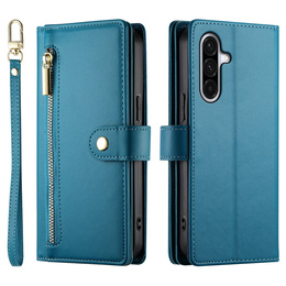 Wallet Zipper Pocket flip tok Samsung Galaxy A17 5G, Wallet Zipper Pocket, kék