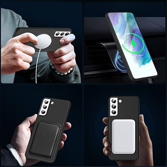 Telefontok a Samsung Galaxy S21 FE 5G, Silicone MagSafe, fekete