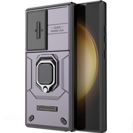 Telefontok a Samsung Galaxy S24 Ultra, KickStand Camera Lens, lila