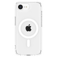 MagSafe Spigen tok iPhone 16E, Ultra Hybrid, átlátszó / fehér + 9H edzett üveg