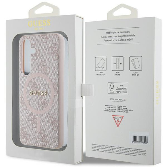 Guess HC MagSafe PU 4G Ring Classic Logo tok Samsung Galaxy S24-hez