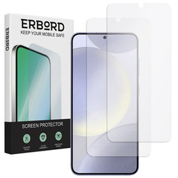 2x edzett üveg a Samsung Galaxy S24/S25, ERBORD 9H Hard Glass a képernyőn
