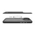 Spigen tok iPhone 16 Pro készülékhez, Enzo Aramid MagSafe, szénfekete / ezüst + 9H edzett üveg