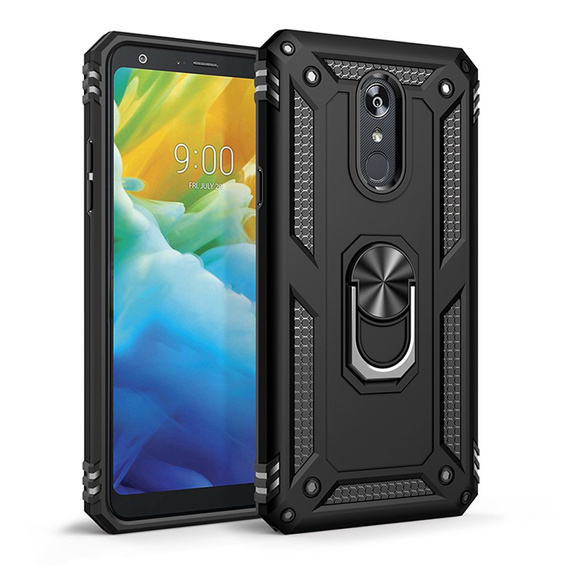 Páncélozott telefontok a LG K40, Nox Case Ring, fekete