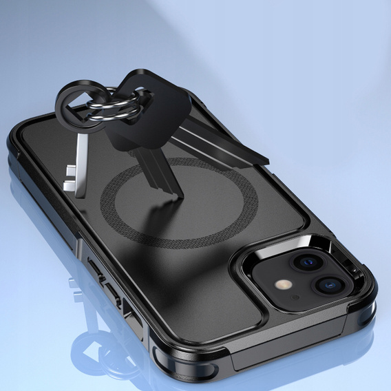 Telefontok a iPhone 12/12 Pro, MagForce MagSafe, fekete