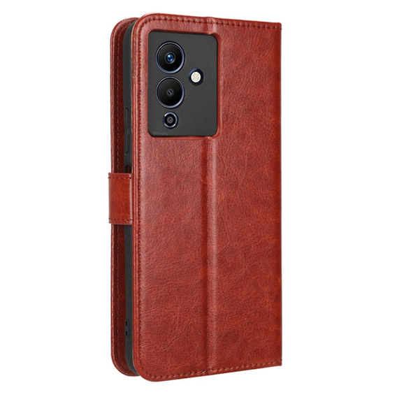 Pattintható tok a Infinix Note 12 5G, Crazy Horse Wallet, barna