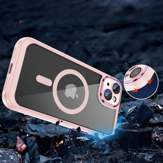 Tok iPhone 13, ERBORD Impact Guard, MagSafe, rózsaszín